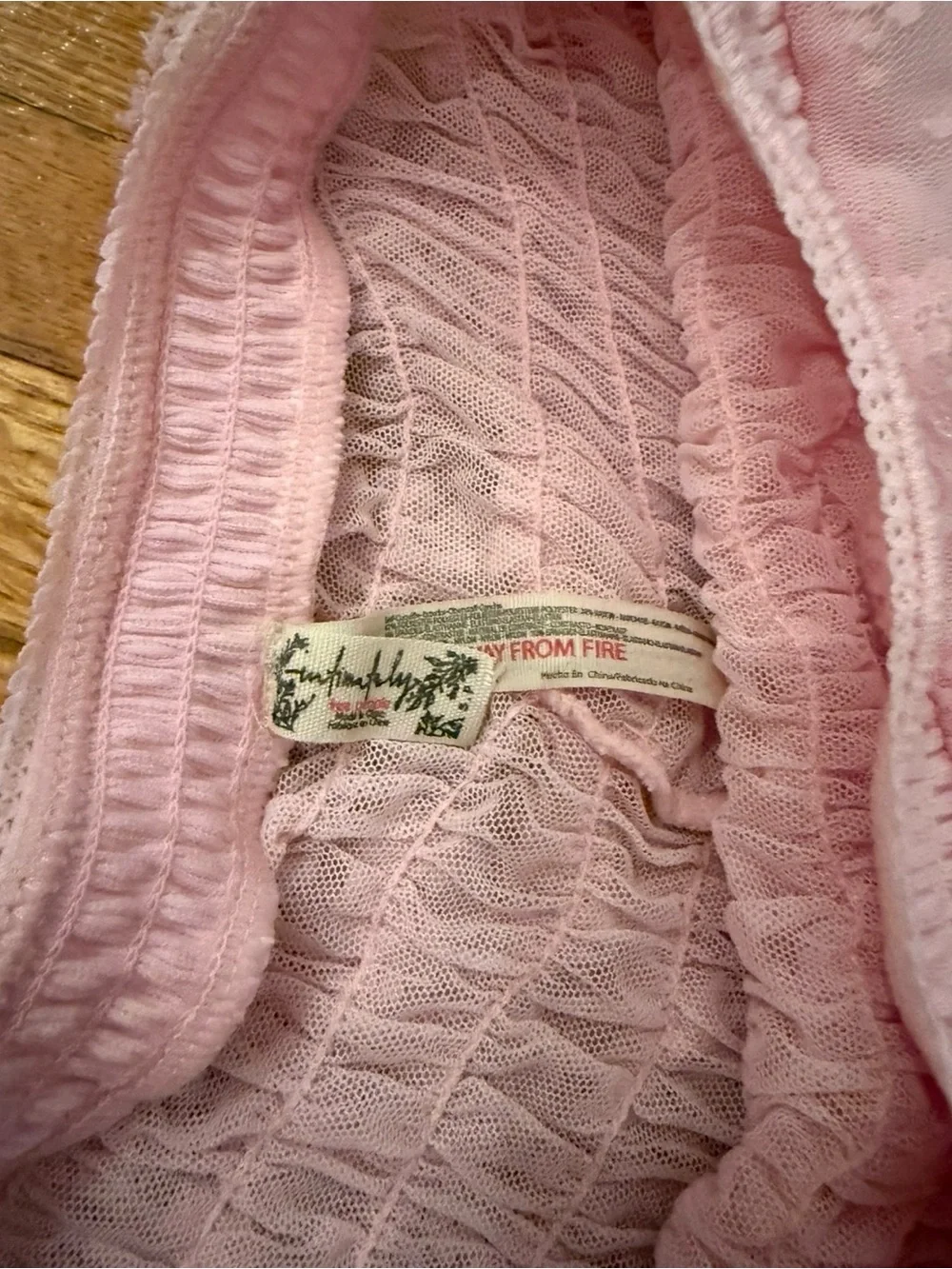Free People feeling for lace pink shorts intimately size small bloomers ruffle